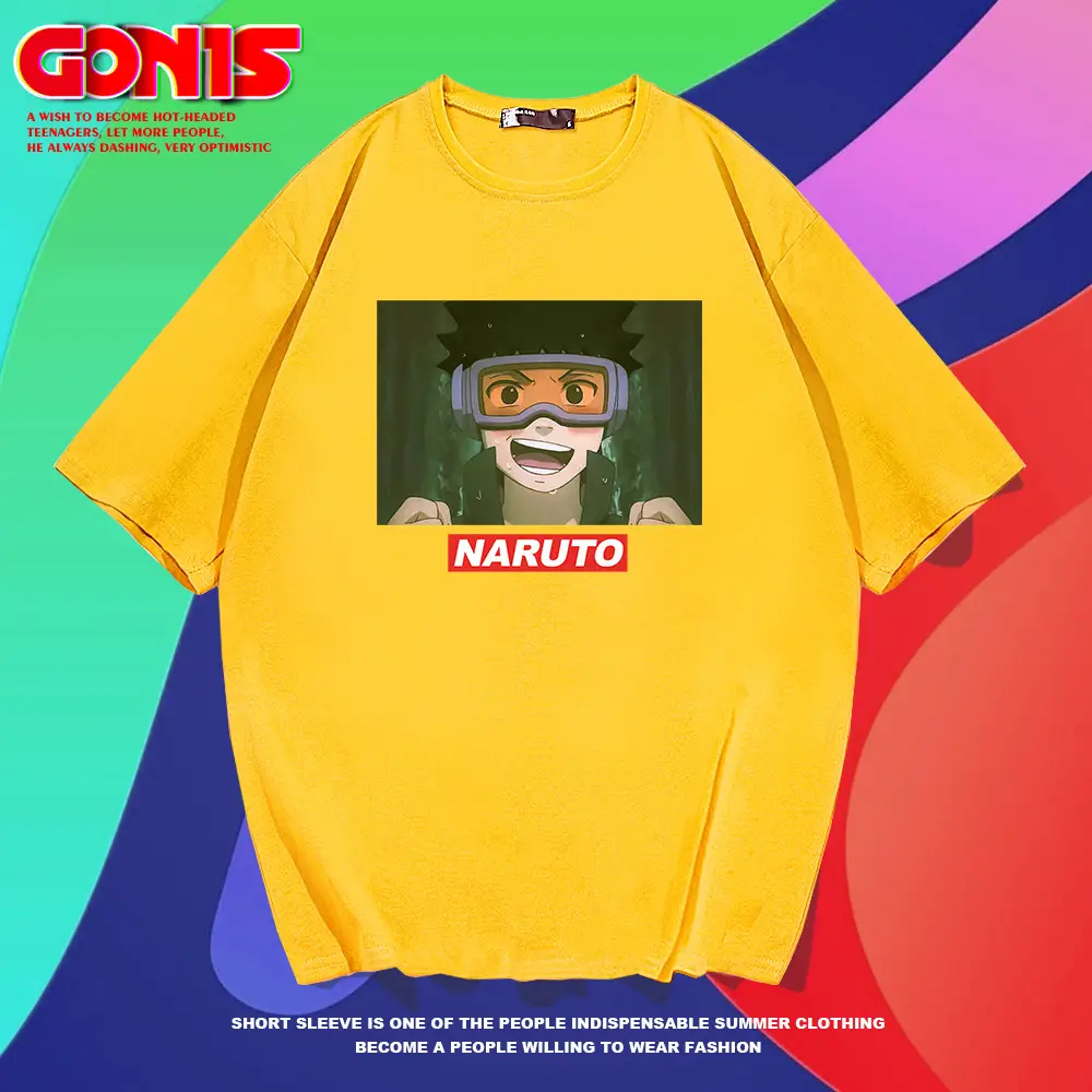 Naruto Anime Men Red Loose Fit T-Shirt - Image 9