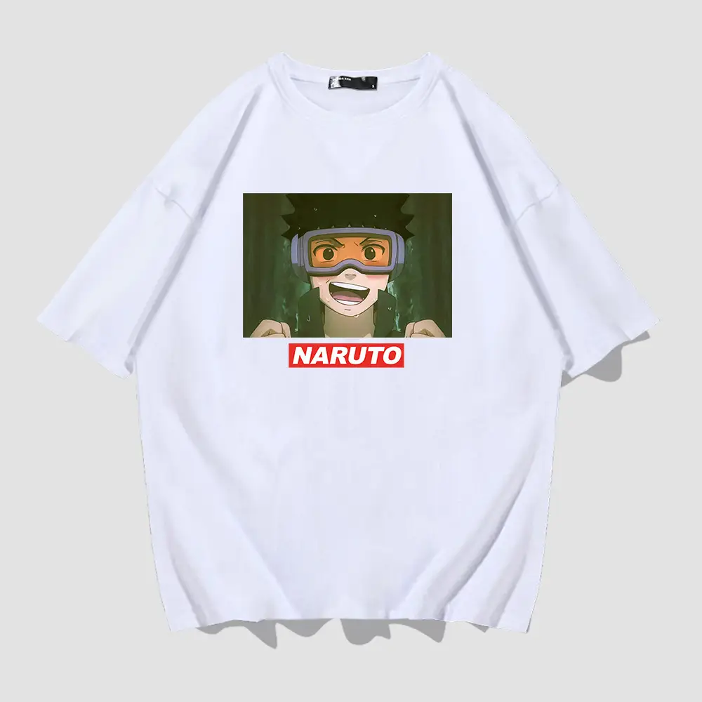 Naruto Anime Men Red Loose Fit T-Shirt - Image 2
