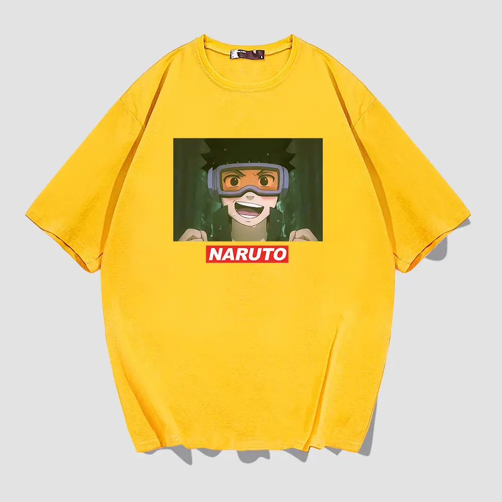 Naruto Anime Men Red Loose Fit T-Shirt - Image 3