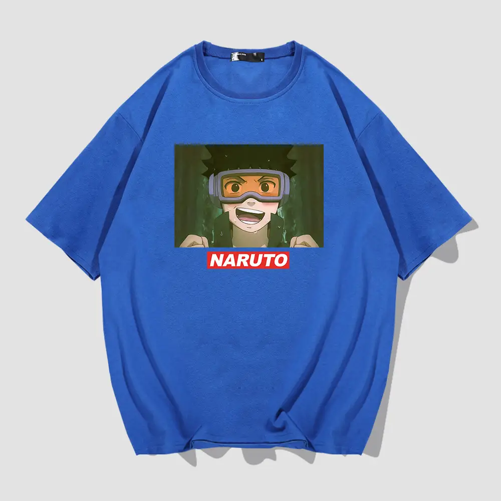 Naruto Anime Men Red Loose Fit T-Shirt - Image 5