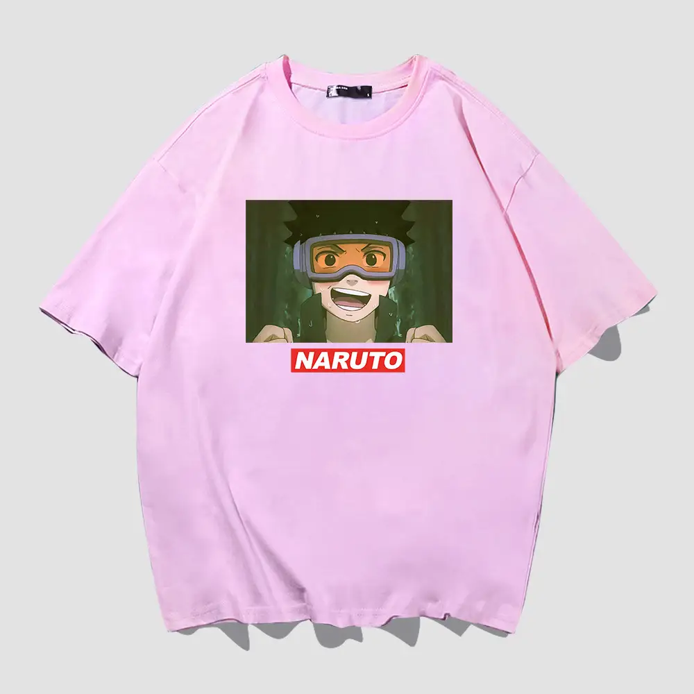 Naruto Anime Men Red Loose Fit T-Shirt - Image 6