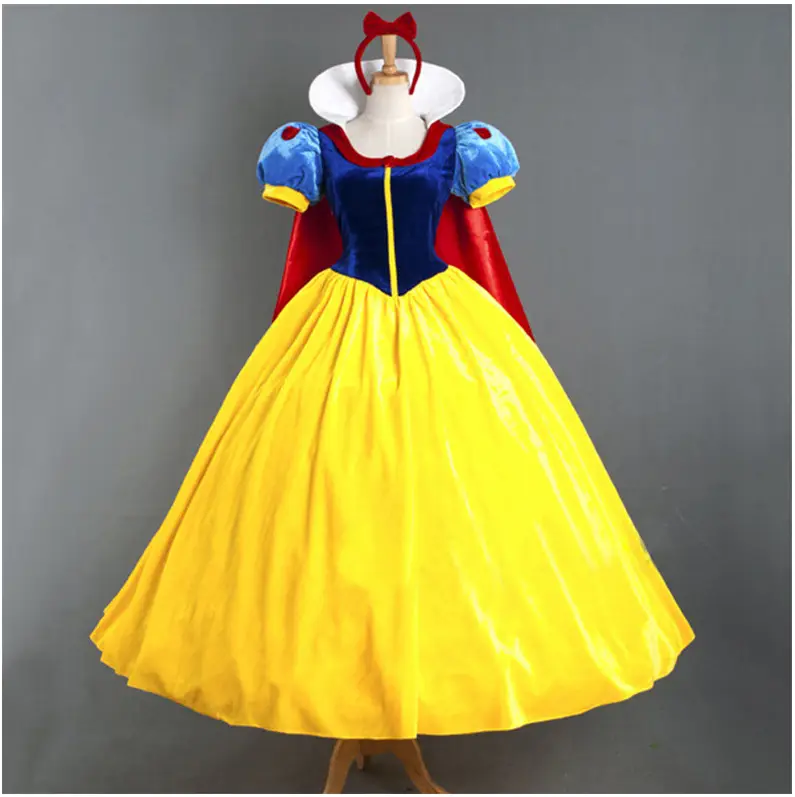 White Snow Fairy Tale Princess Dress for Halloween Cosplay