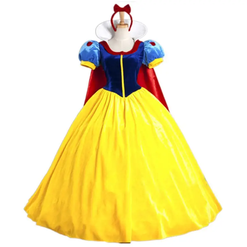 White Snow Fairy Tale Princess Dress for Halloween Cosplay
