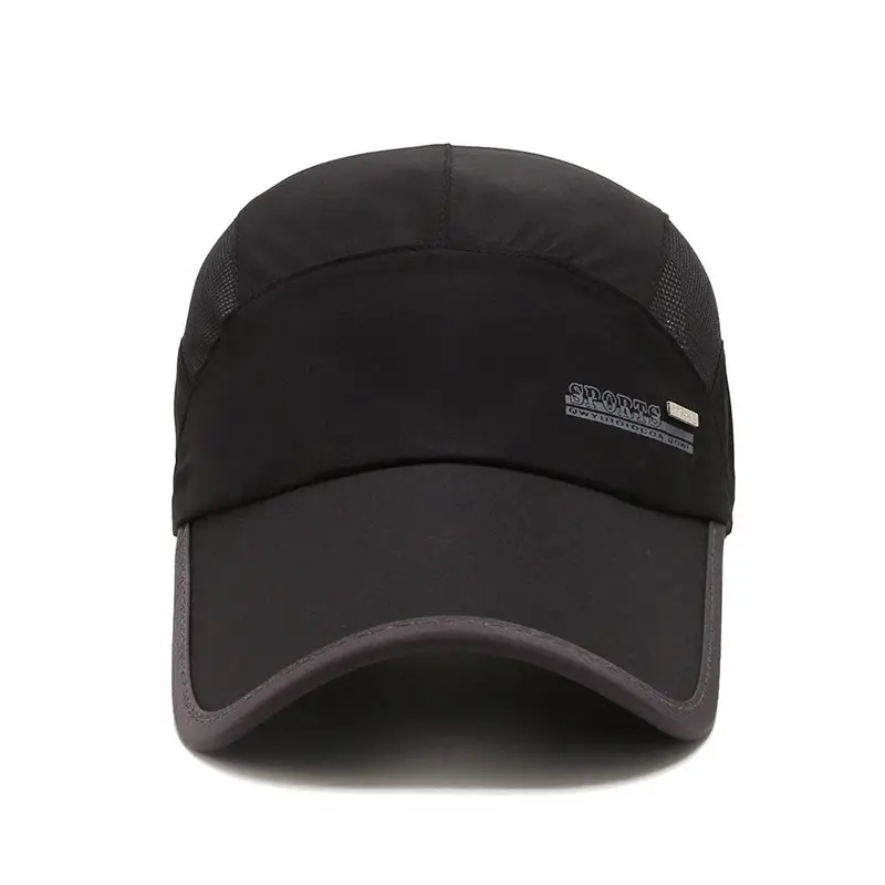 Men's Black Mesh Sun Hat with Adjustable Strap - Image 9