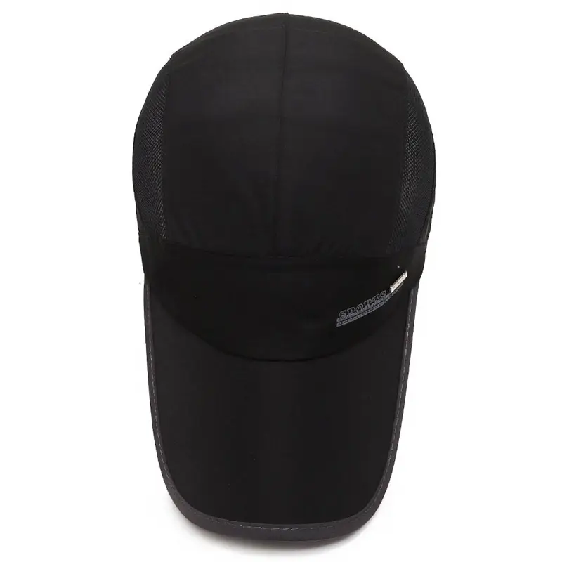 Men's Black Mesh Sun Hat with Adjustable Strap - Image 11