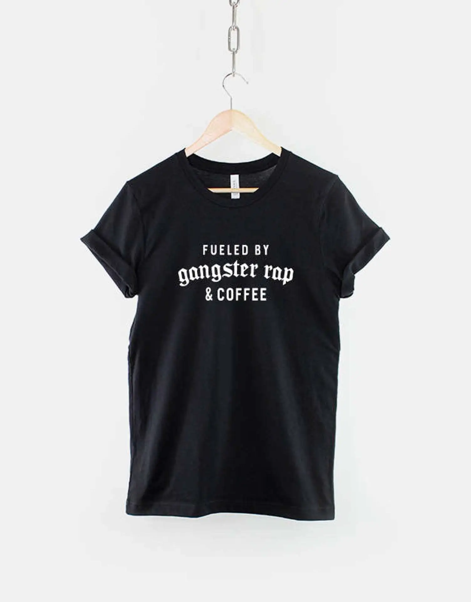 Black Gangster Rap Coffee T-Shirt for Men - Image 2