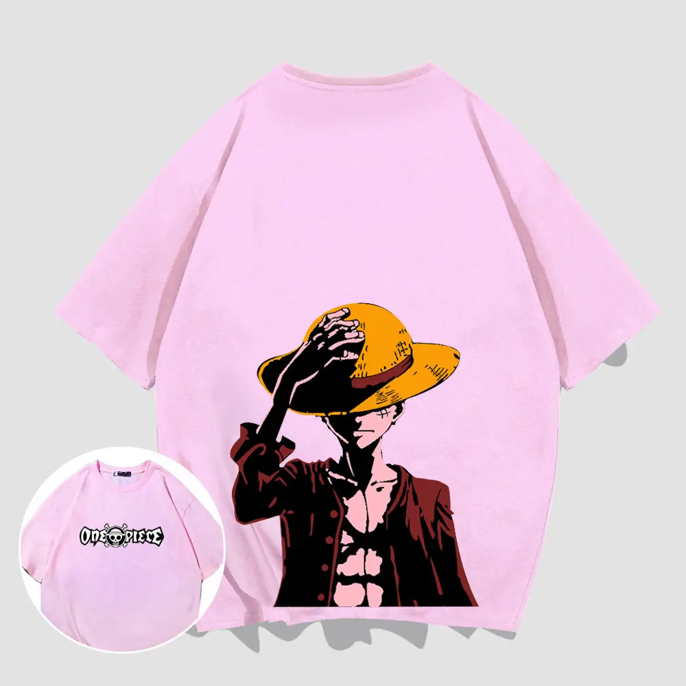 Men's Pink One Piece T-Shirt Short Sleeve Pure Cotton - Image 6