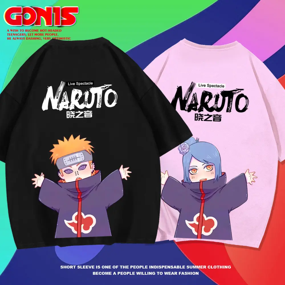 Naruto Men Women Cotton T-Shirt with Character Print - Image 19
