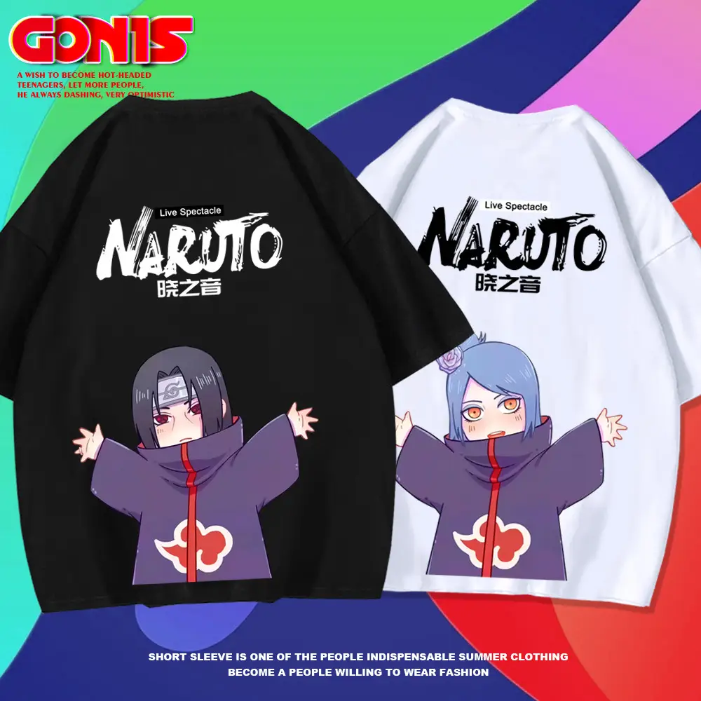 Naruto Men Women Cotton T-Shirt with Character Print - Image 20