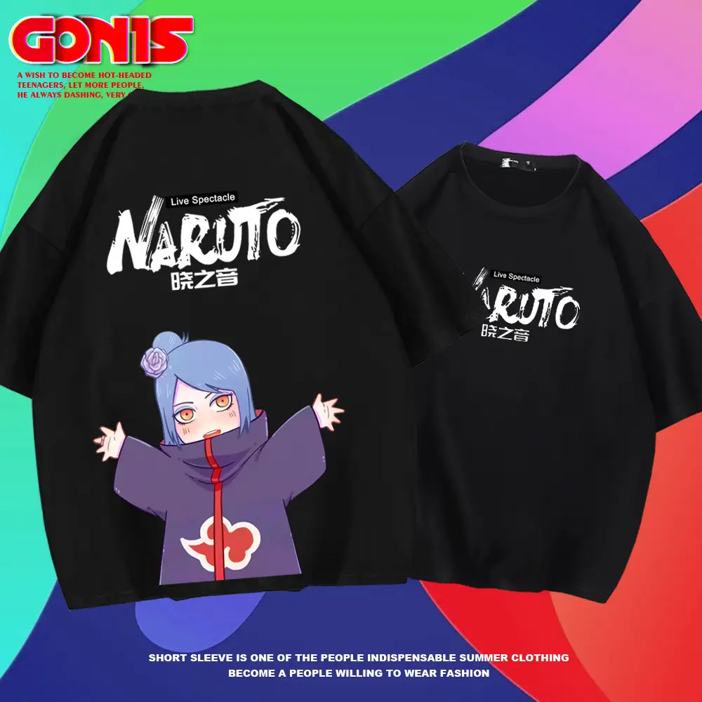 Naruto Men Women Cotton T-Shirt with Character Print - Image 22