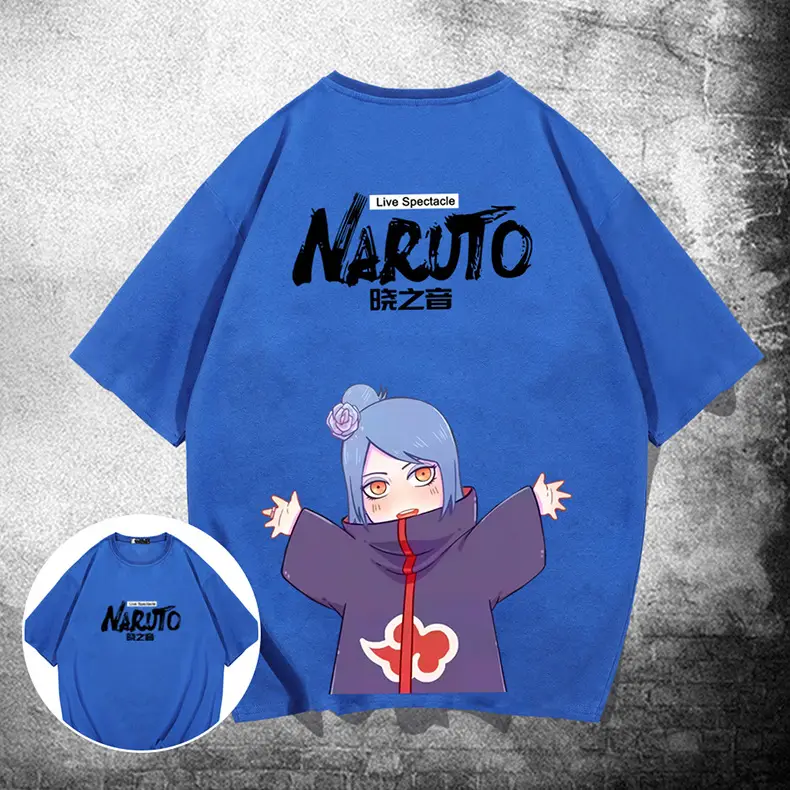 Naruto Men Women Cotton T-Shirt with Character Print - Image 23