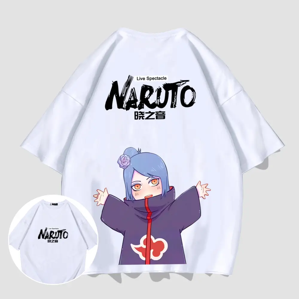 Naruto Men Women Cotton T-Shirt with Character Print - Image 2