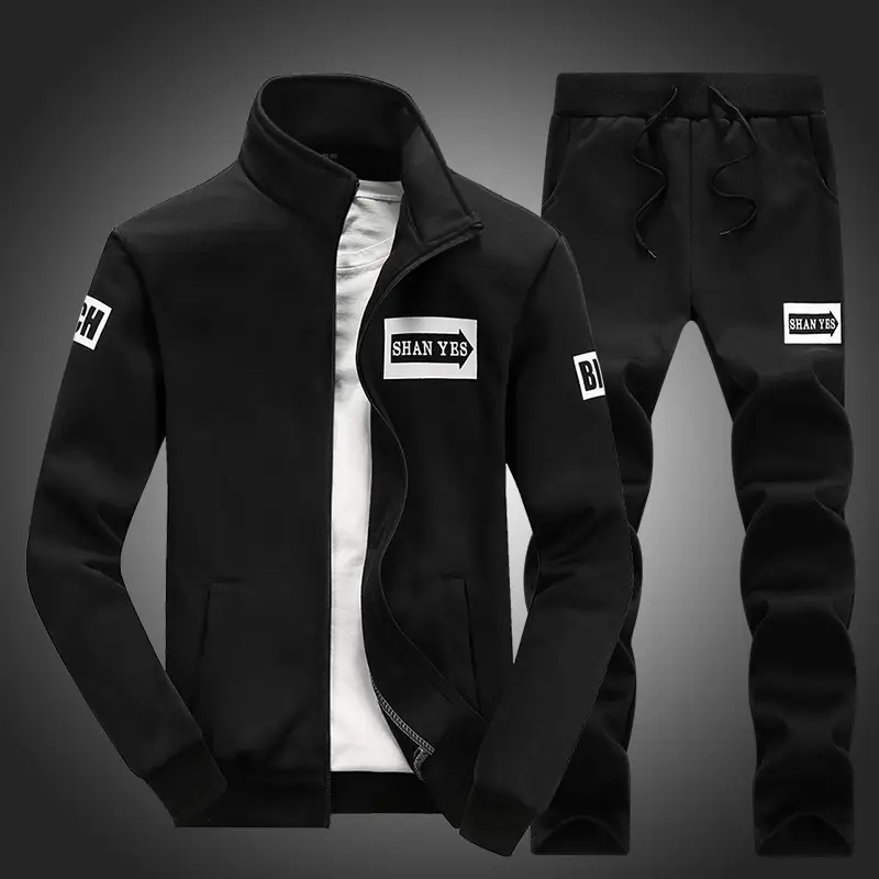 Men Crossbody Sweatshirt Set Black Arrow Three Piece - Image 4