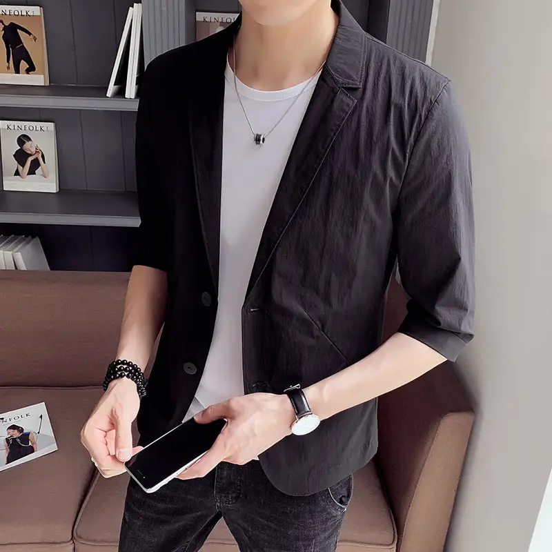 Men's Korean Style Half Sleeve Suit Sun Protective - Image 3