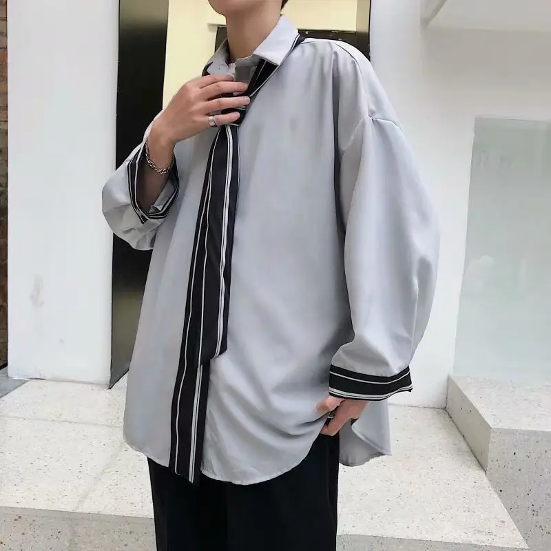 Men's 7-Sleeve White Shirt with Tie - Image 5