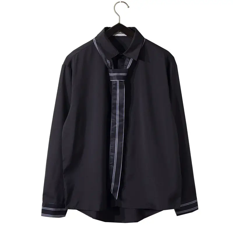 Men's 7-Sleeve White Shirt with Tie - Image 6