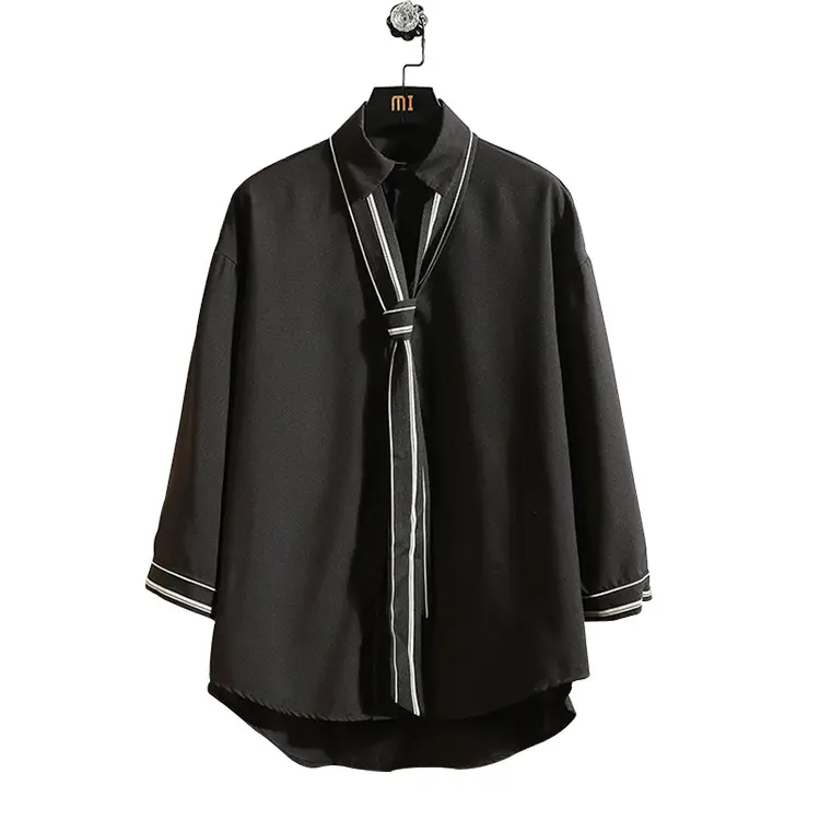Men's Summer Tie Shirt Seven Point Sleeve Plus Large - Image 8