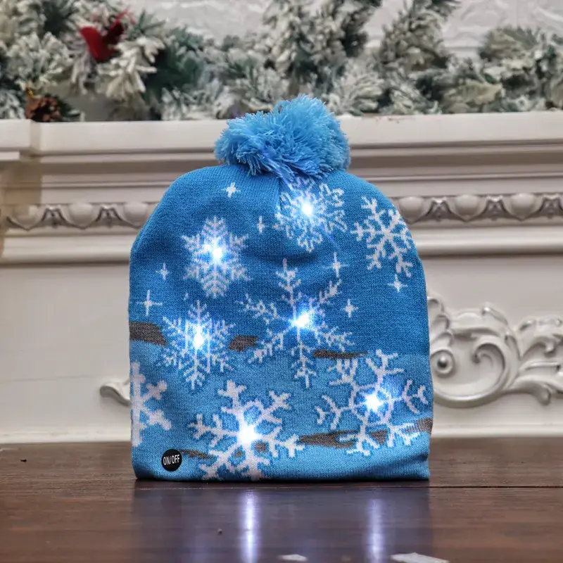 New Christmas Knitted Hat with LED Lights & Colorful Tulle - Image 16