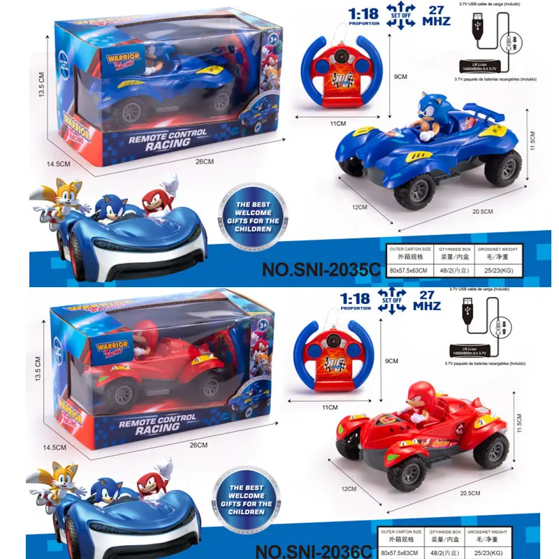 1 Children's Two-Way Remote Control Car Doraemon Kitty Mini Cartoon Remote Control Electric Car Toy