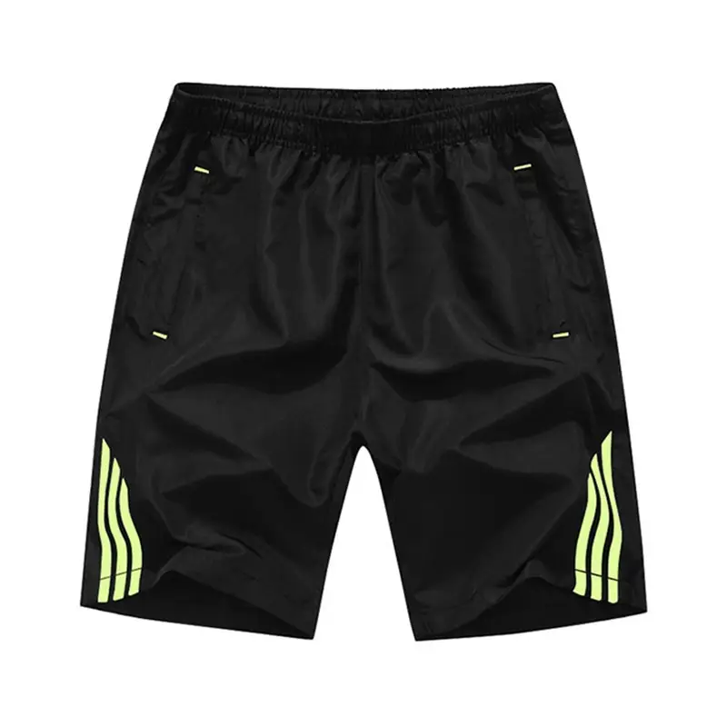 Men's Black Blue Striped Quick-Drying Shorts - Image 2