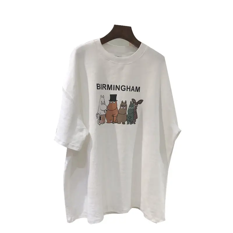 Women Paris Print T-Shirt White 2025 Summer - Image 8