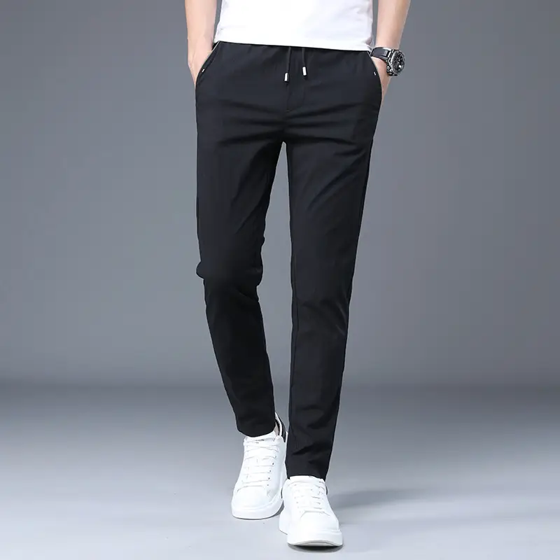 Men Summer Thin Casual Pants Light Grey 2020 - Image 2