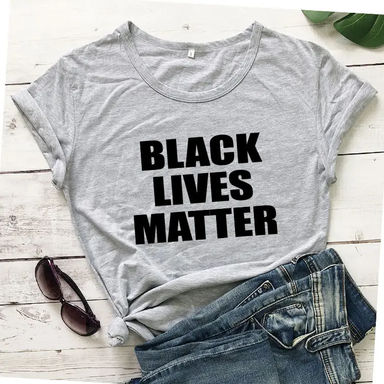 Black T-Shirt Black Lives Matter Graphic Short Sleeve - Image 3