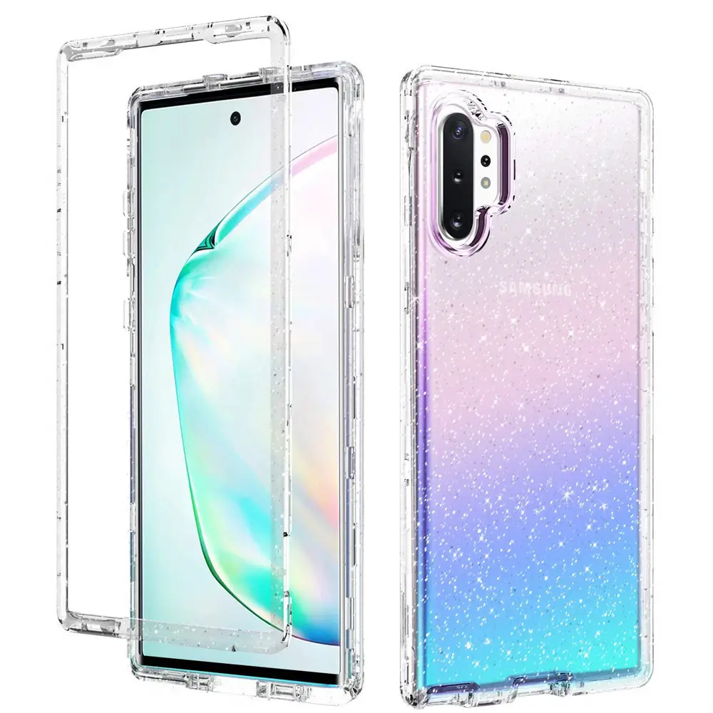Purple Glitter 3-in-1 Phone Case for Samsung Note 10 Plus - Image 6