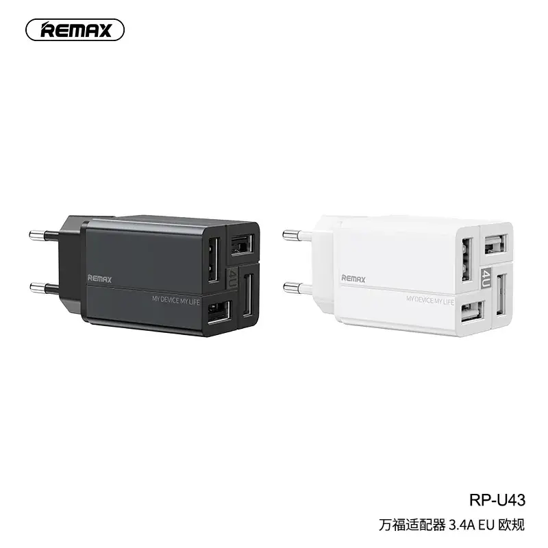 REMAX Wanfu Charger 4u 3C Travel Charger 3.4A - Image 2