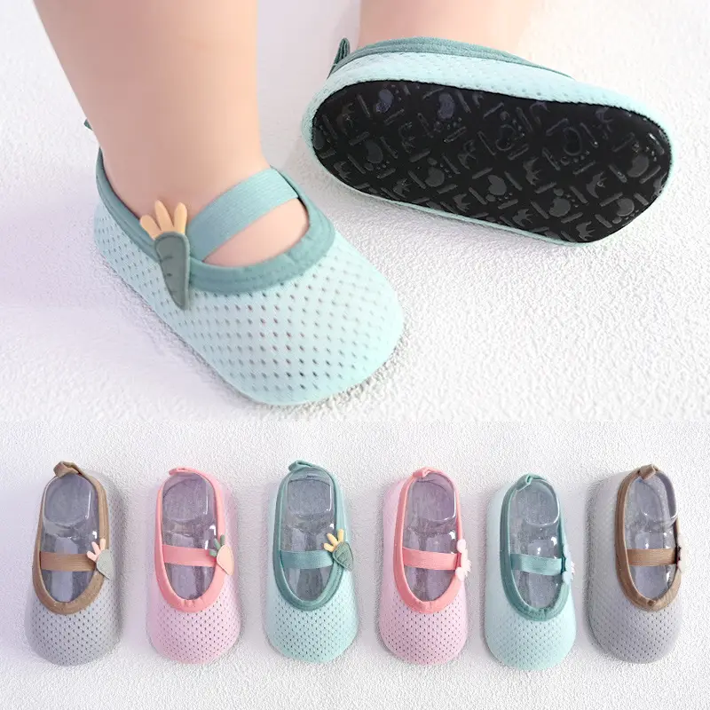 Baby Floor Shoes Grey Transparent Strap 1-3Yrs