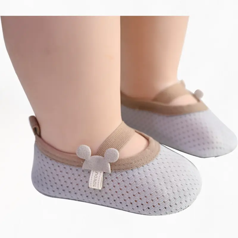 Baby Floor Shoes Grey Transparent Strap 1-3Yrs