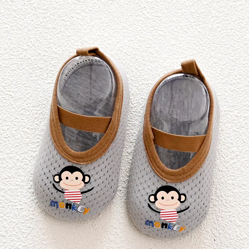 Baby Floor Shoes Grey Transparent Strap 1-3Yrs