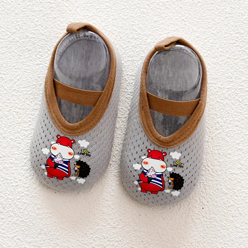 Baby Floor Shoes Grey Transparent Strap 1-3Yrs