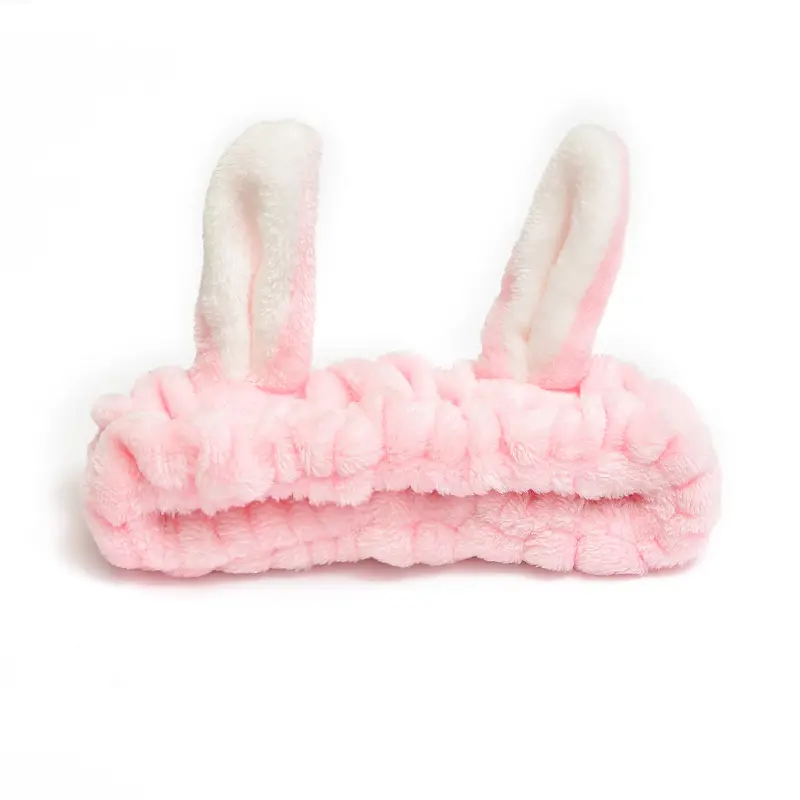 Plush Bow Hair Band for Girls White Blue Pom Pom