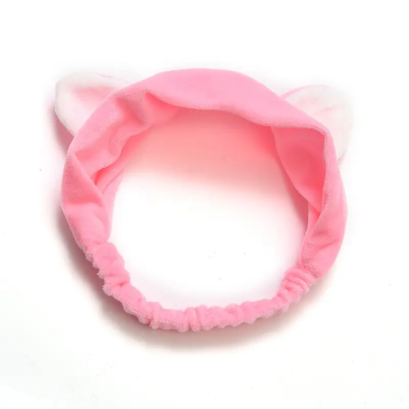 Plush Bow Hair Band for Girls White Blue Pom Pom