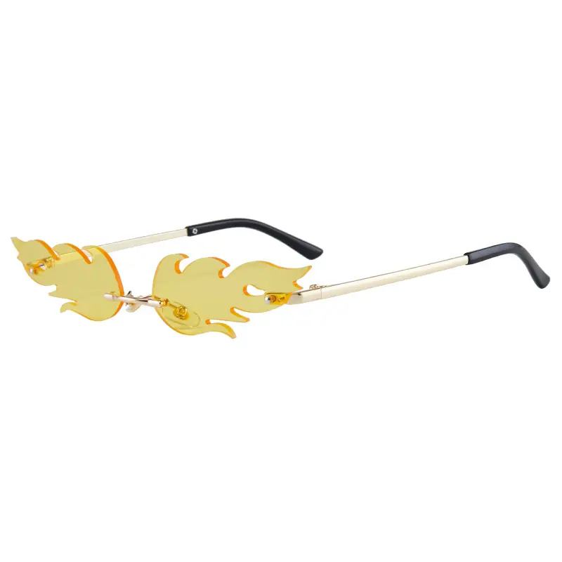 Flame Sunglasses for Men Women Metal Small Frame - Image 10