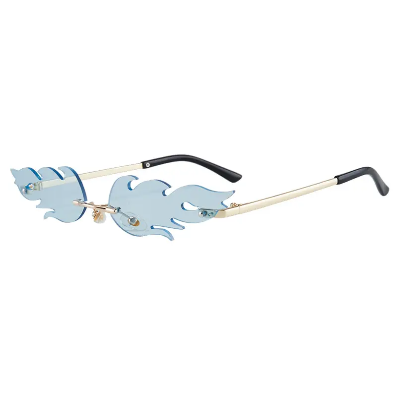 Flame Sunglasses for Men Women Metal Small Frame - Image 11
