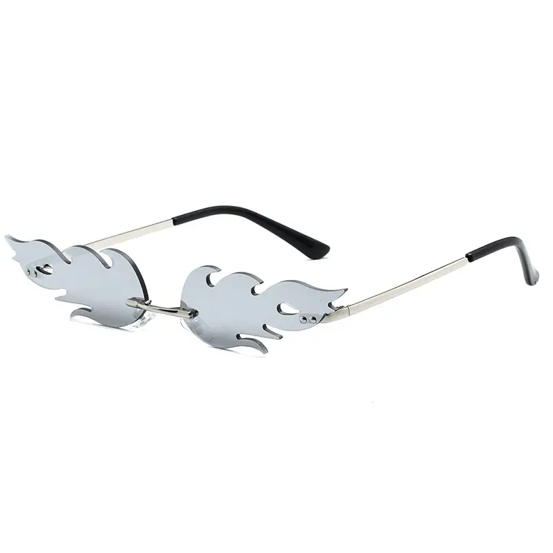 Flame Sunglasses for Men Women Metal Small Frame - Image 15