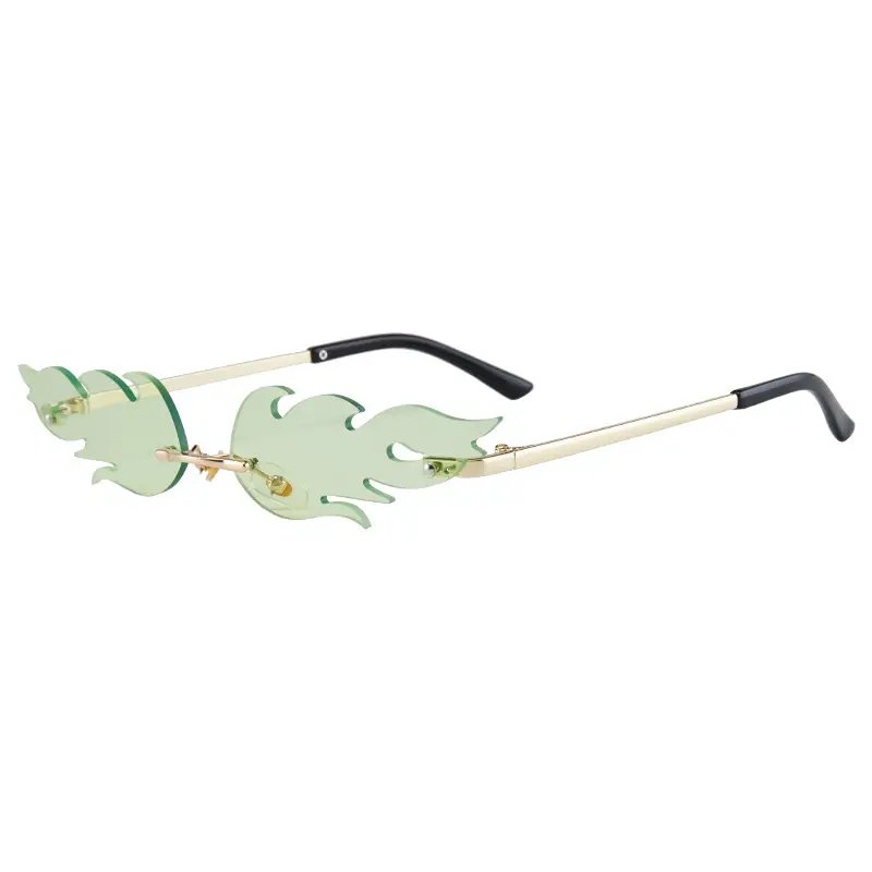 Flame Sunglasses for Men Women Metal Small Frame - Image 12