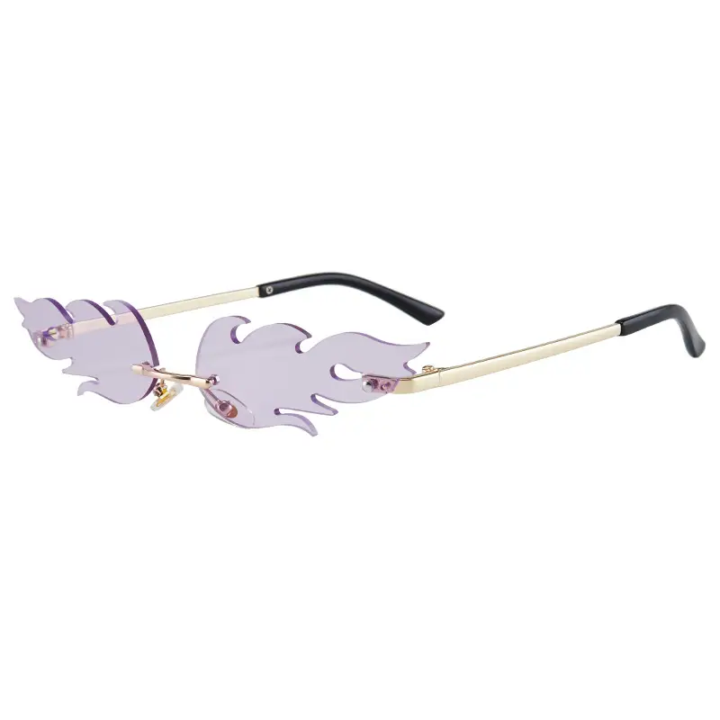 Flame Sunglasses for Men Women Metal Small Frame - Image 13