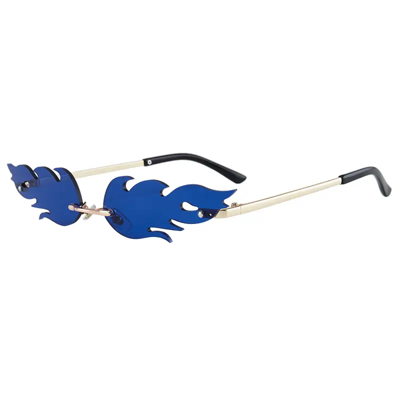 Flame Sunglasses for Men Women Metal Small Frame - Image 14