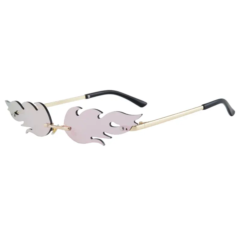 Flame Sunglasses for Men Women Metal Small Frame - Image 3