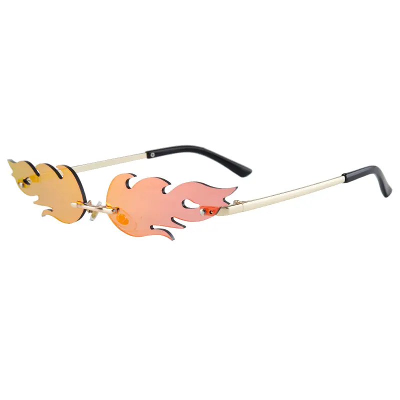 Flame Sunglasses for Men Women Metal Small Frame - Image 4