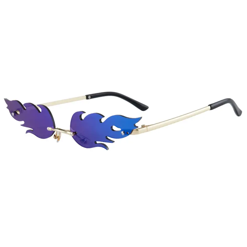 Flame Sunglasses for Men Women Metal Small Frame - Image 5