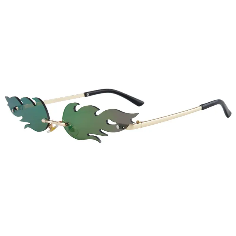 Flame Sunglasses for Men Women Metal Small Frame - Image 6