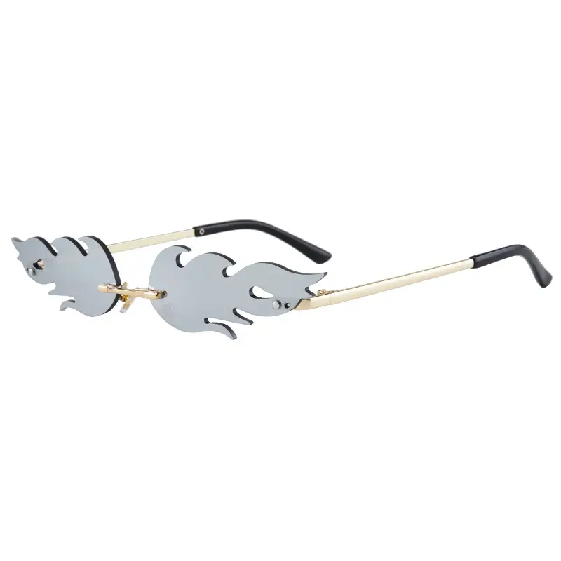 Flame Sunglasses for Men Women Metal Small Frame - Image 8