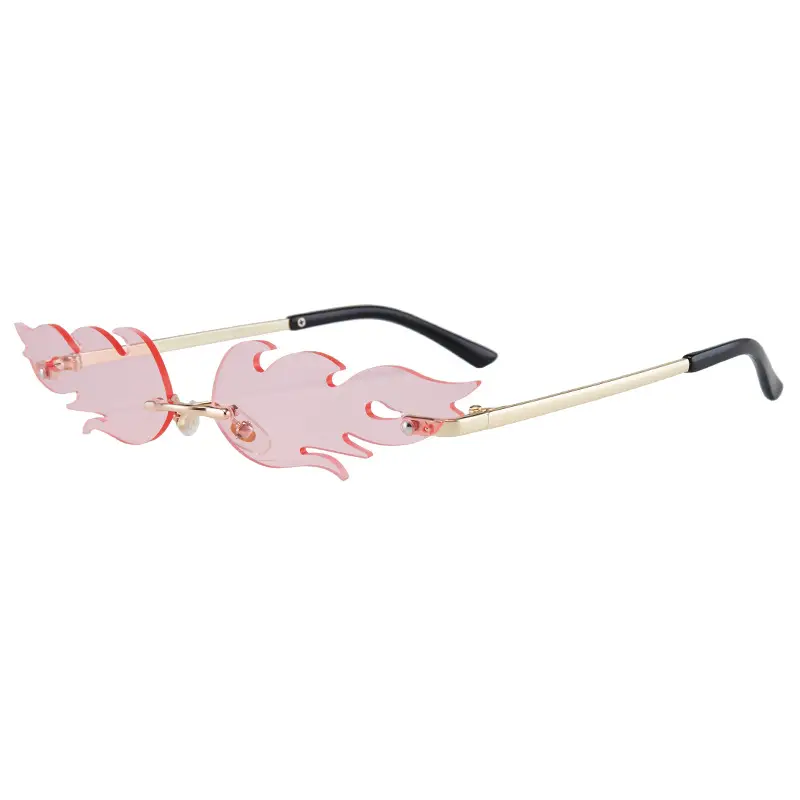 Flame Sunglasses for Men Women Metal Small Frame - Image 9