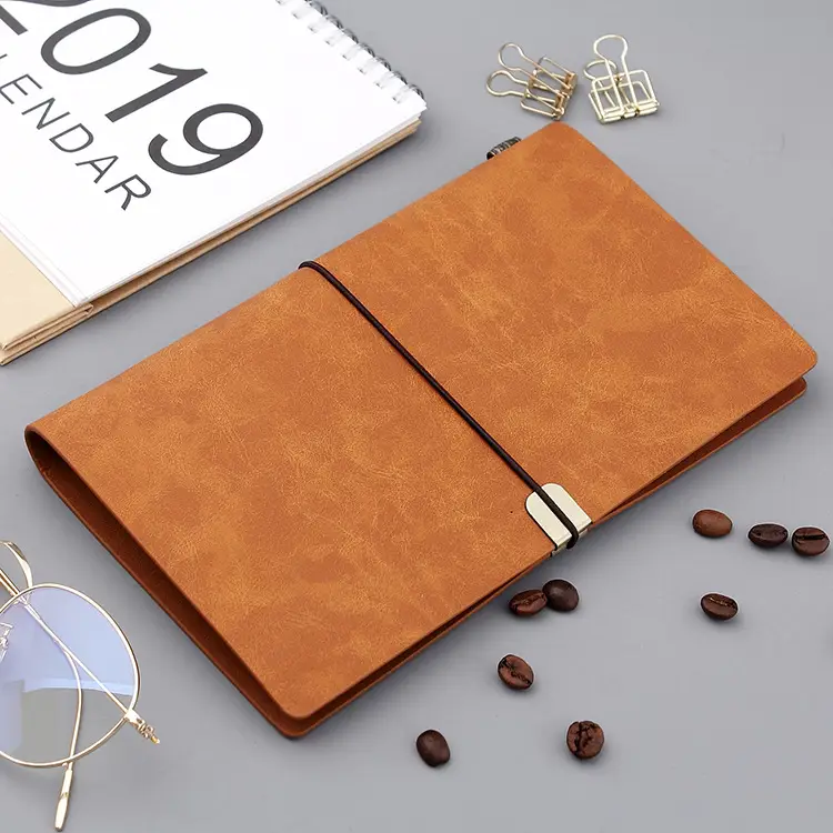 Vintage Leather Strap Notepad A6 with Metal Buckle - Image 8