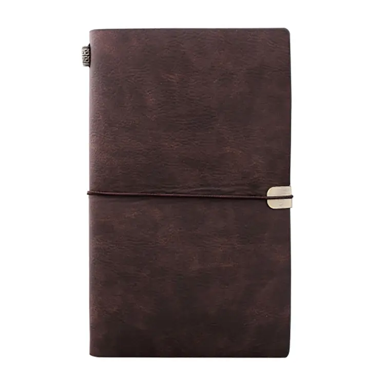 Vintage Leather Strap Notepad A6 with Metal Buckle - Image 4