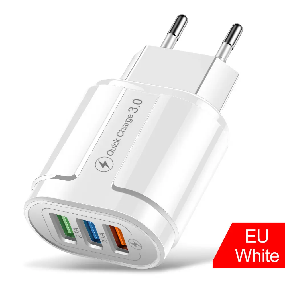 3 USB Fast Charging 3 Port Travel Charger - Image 8